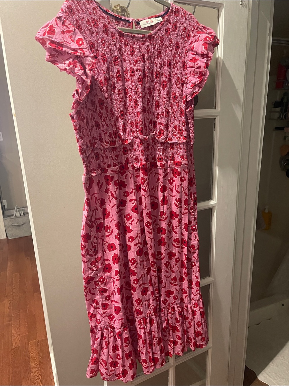 Vineyard Vines Pink and Red Floral Maxi Dress